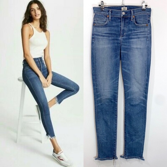 Citizens of Humanity Rocket High Rise Skinny Chewed Hem - Picture 1 of 6